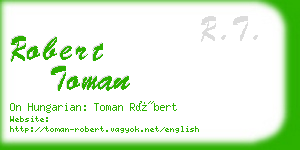 robert toman business card